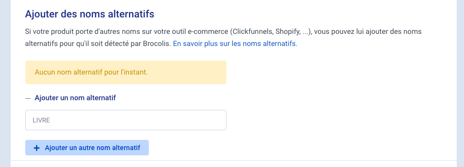 Matchera tous les produits e-commerce contenant le mot