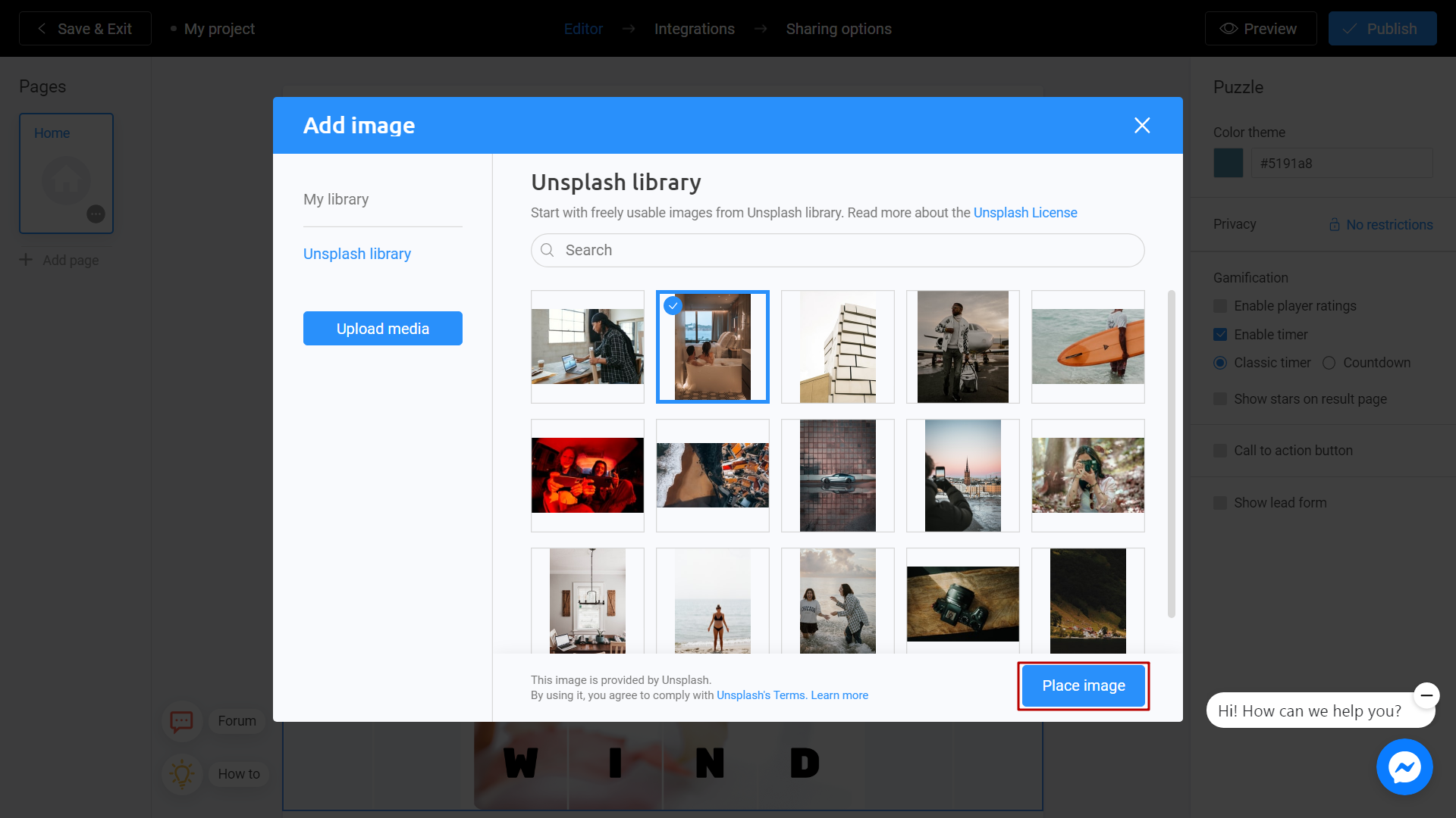 Interacty free image library