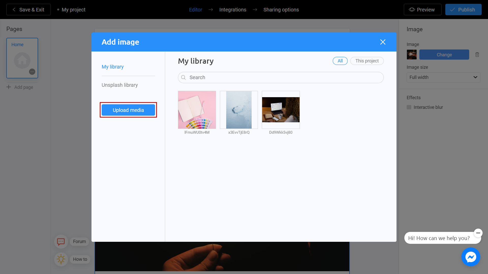 My library page on Interacty