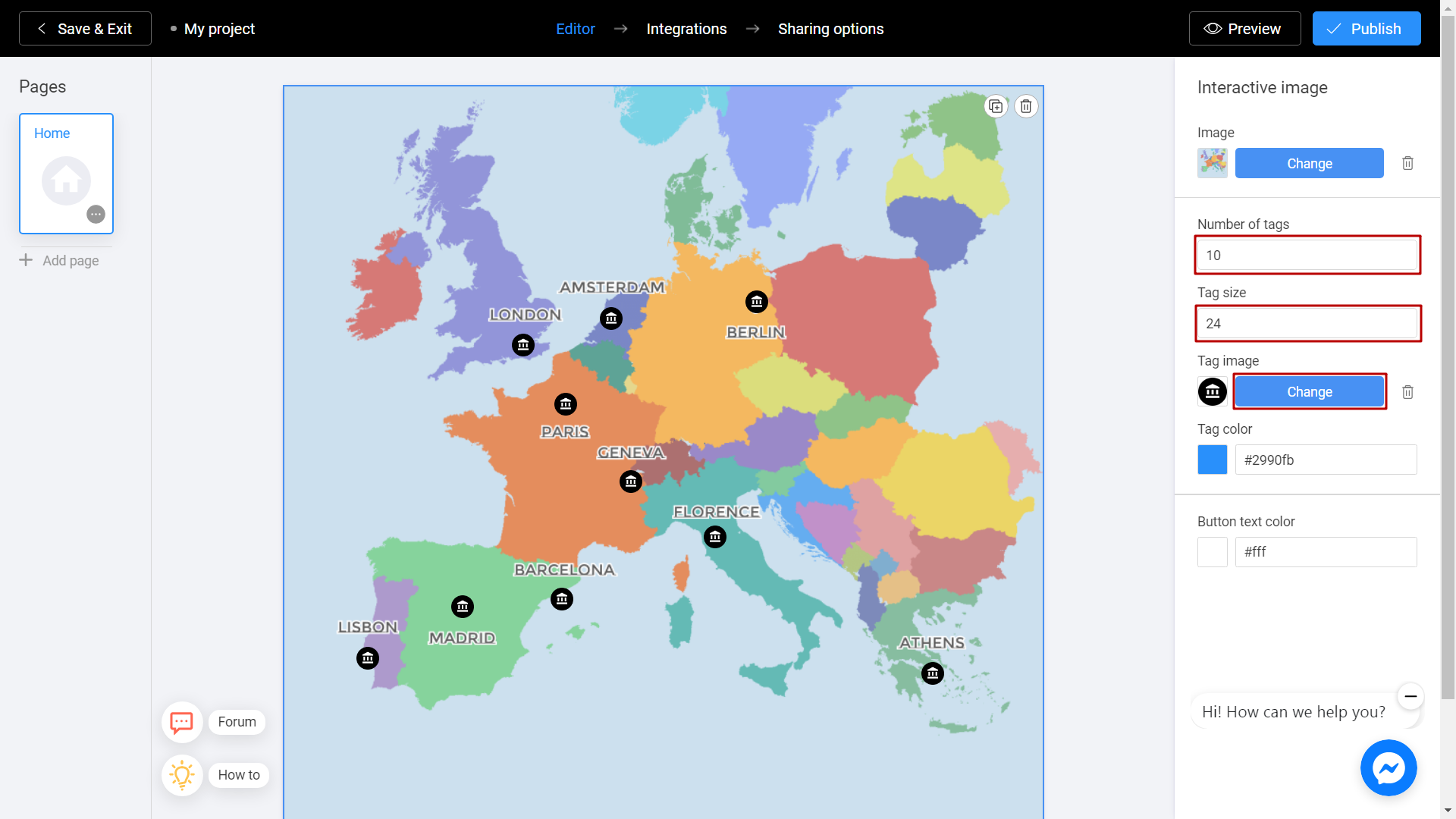 adding tags to your interactive image on interacty