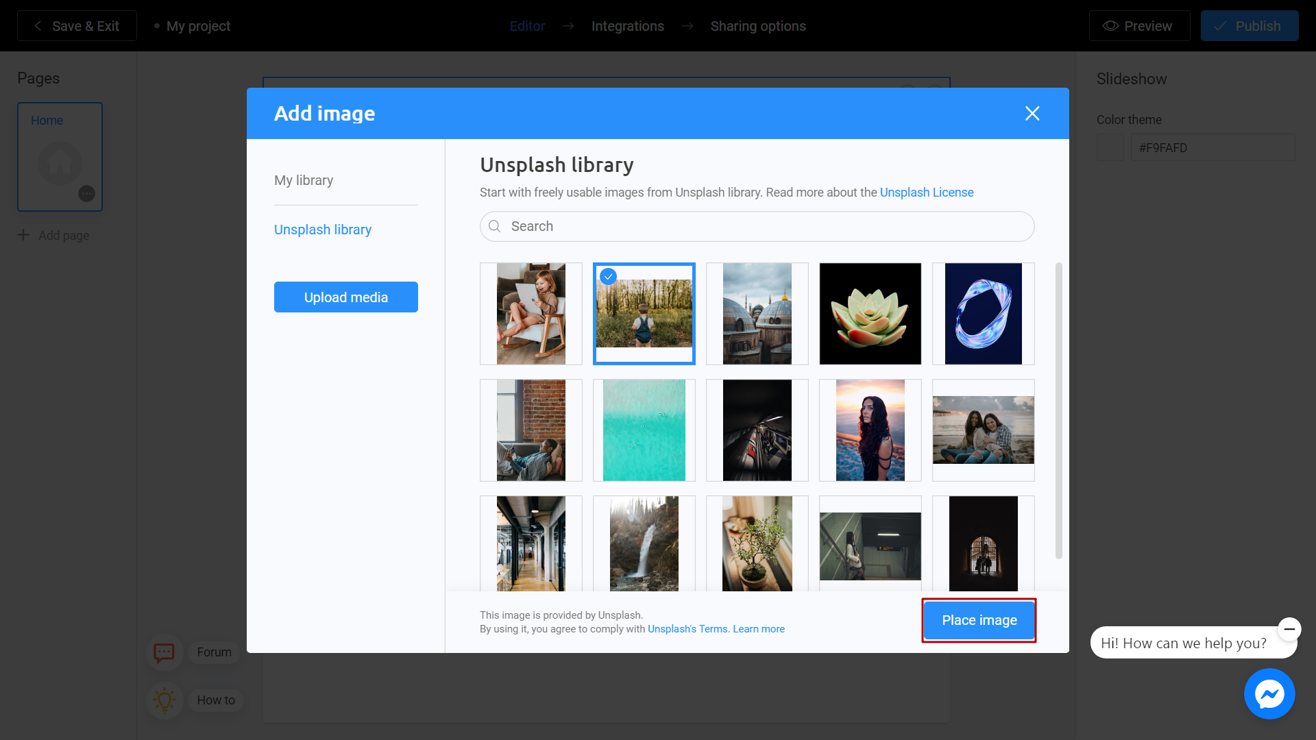 Interacty free image library