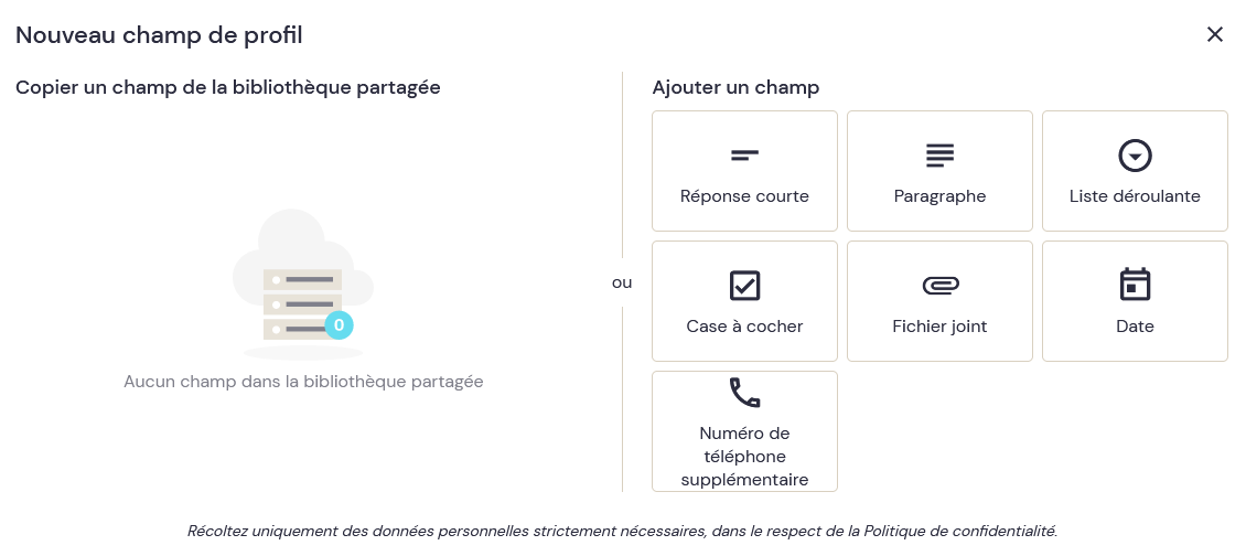 Ajout d'un champ personnalisé