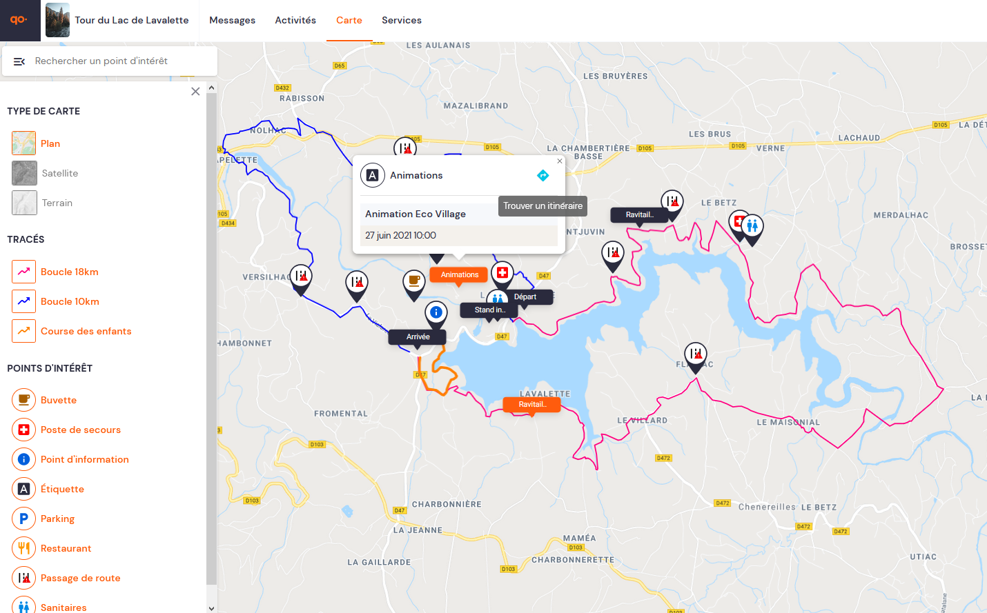 Carte d'information