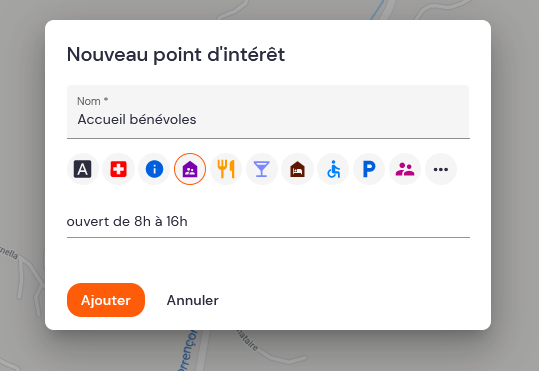 Création d'un point d'intérêt