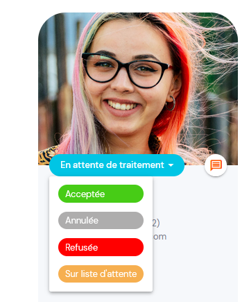 Statut de la candidature