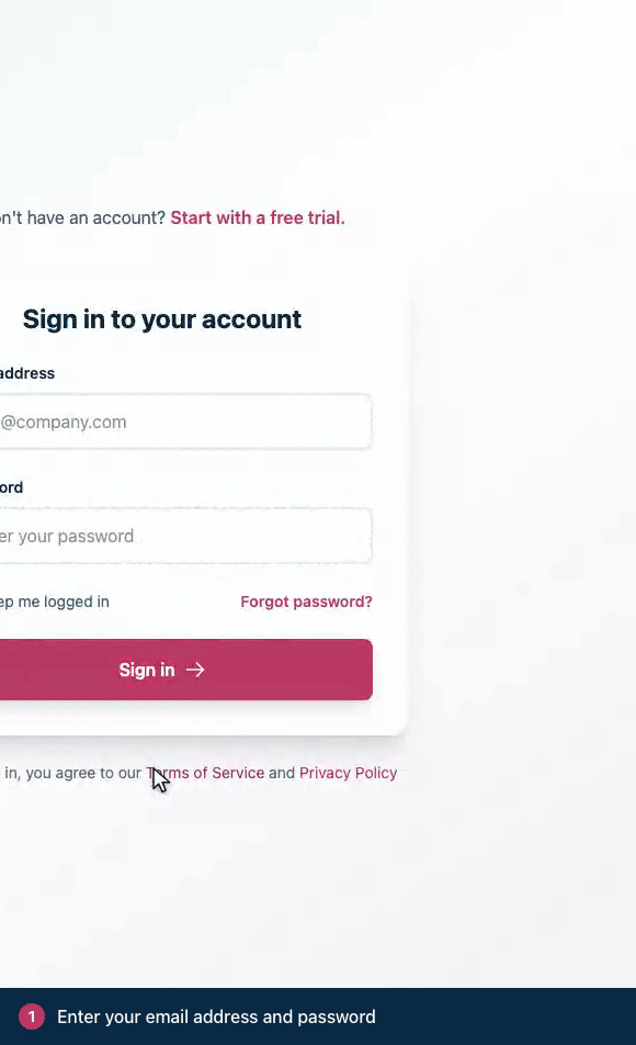 Screen recording. Enter your email address and password. Tick Keep me logged in on a device only you use. Click Sign in.