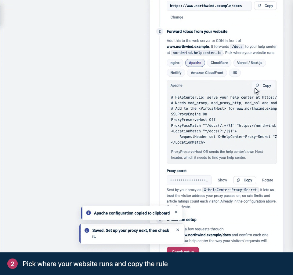 Screen recording. Click Check setup. When every check passes, you can Go live.