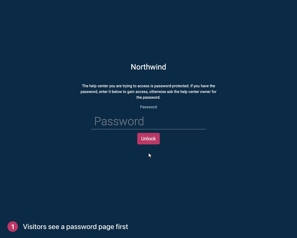 Screen recording. Visitors see a password page first. The right password unlocks it for 7 days.