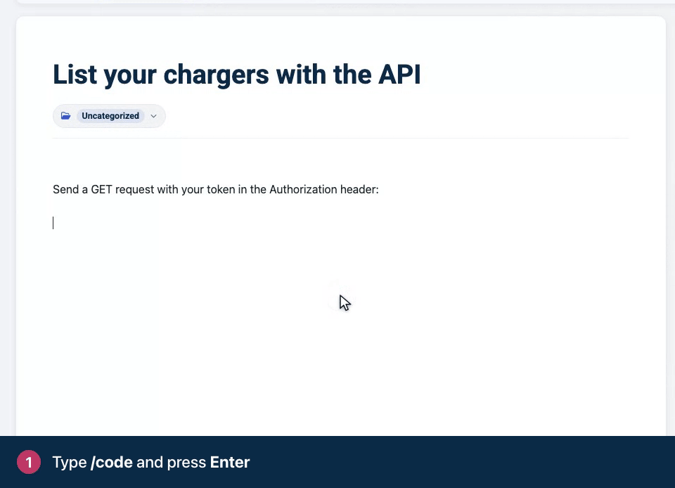 Screen recording. Type /code and press Enter. Paste or type your code. It is highlighted automatically.